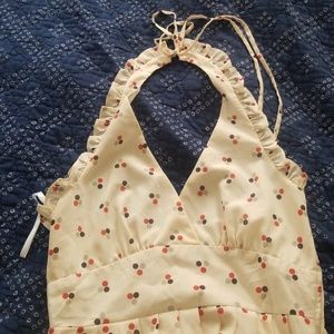 Modcloth Cream Halter Dress